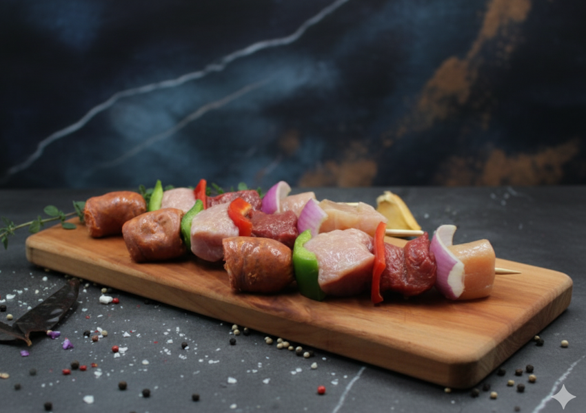 BROCHETA MIXTA 210 GRS - 6 UNIDADES AL VACIO CONGELADO