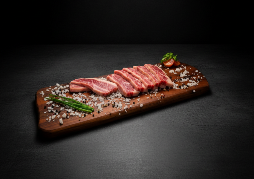 ASADO DE TIRA AMERICANO LAMINADO 1 KG AL VACIO CONGELADO