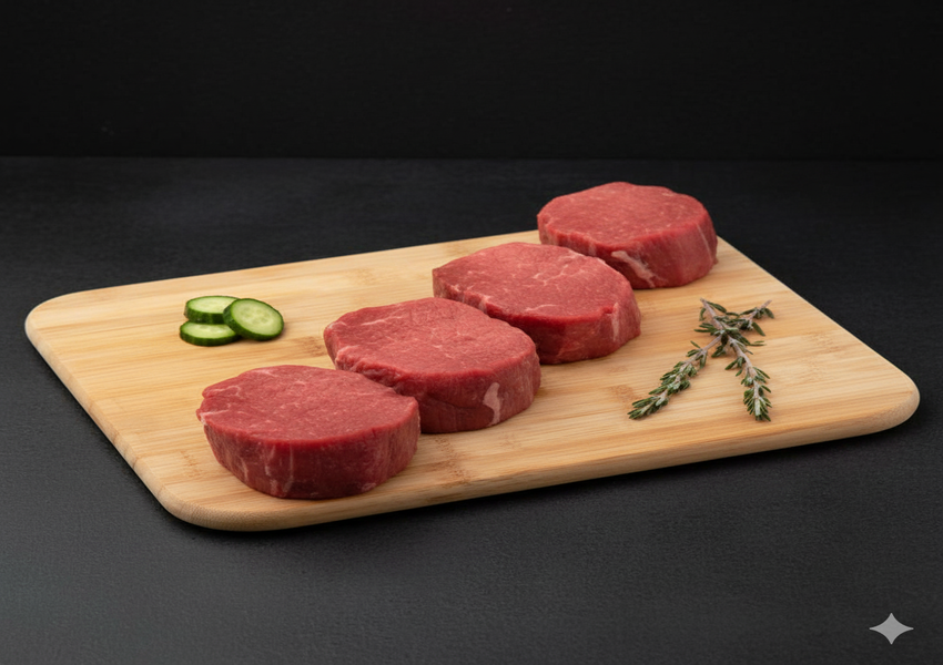 FILETE MEDALLON PORCIONADO 200 GRS - 6 UNIDADES AL VACIO CONGELADO